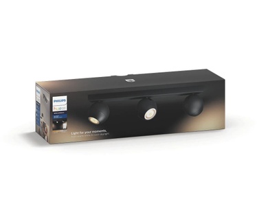 Philips Hue Buckram Spotlamp Zwart (3-spot)