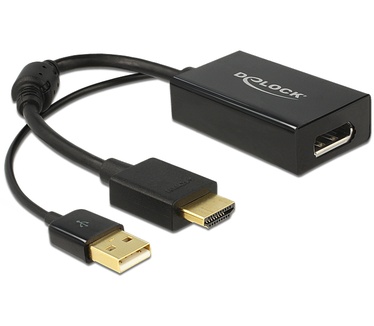 Delock 0.245m HDMI+USB2.0-A/DisplayPort