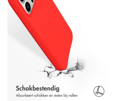 Accezz Liquid Silicone Backcover met MagSafe iPhone 14 Pro Max - Rood