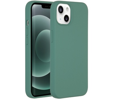 Accezz Liquid Silicone Backcover iPhone 13 Mini - Donkergroen