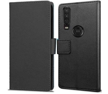 qMust Motorola One Action Wallet Hoesje Zwart