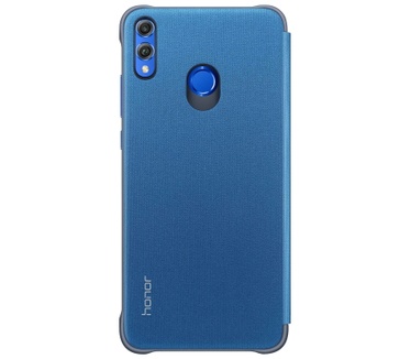 Honor 8X PU Flip Protective Cover - Blauw voor 8X (8X) Blauw
