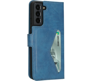 Mobiparts Classic Wallet Case Samsung Galaxy S21 Steel Blue