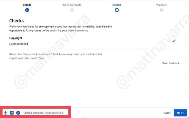 Copyrightcontroles op YouTube via Matt Navarra