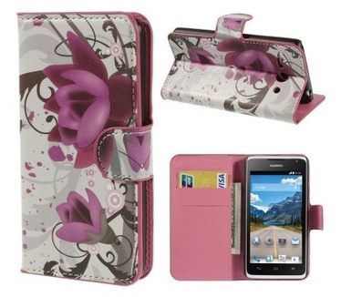 qMust Wallet Case met stand Huawei Ascend Y530 (lotus flower)
