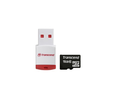 Transcend microSDHC Class 10 with P3 Card Reader