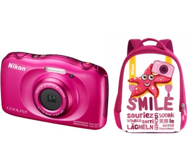 Nikon Coolpix S33 (+rugzak) Roze