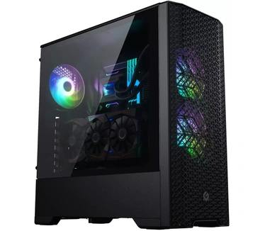 Magniumgear Neo Air ATX Mid-tower, High Airflow Mesh front design, 2x 120 D-RGB fans, D-RGB Controller, Black