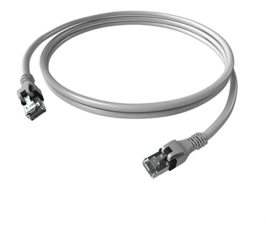 EasyLan DualBoot PushPull S/FTP IP20 Patchkabel Kat.6A 7.5m grau - Netzwerk - CAT 6a