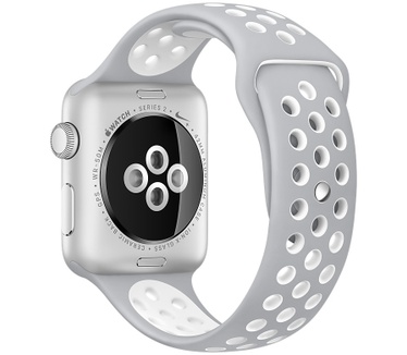Apple Watch Series 2 Nike+ (Sportbandje, 42mm) Zilver (Wit)