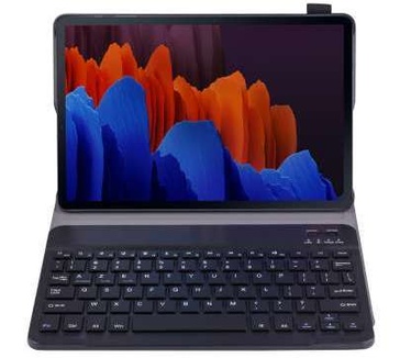 qMust Samsung Galaxy Tab S7 Slimline AZERTY Bluetooth Keyboard zwart