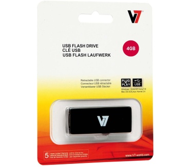 V7 USB 2.0 4GB Zwart