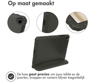 Accezz Kidsproof Backcover met handvat voor de Samsung Galaxy Tab A9 Plus - Zwart