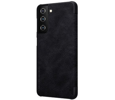 Nillkin Qin PU Leather Book Case Samsung Galaxy S21 Plus - Zwart Zwart