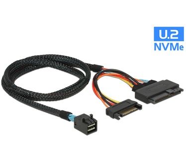 Delock 0.75m, SFF-8643/U.2 SFF-8639+SATA