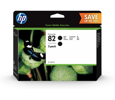 HP 82 2-pack 69-ml Black DesignJet Ink Cartridges