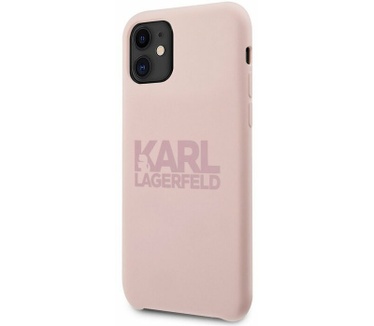 Karl Lagerfeld Silicone Back Case - Apple iPhone 11 (6.1") - Roze Roze