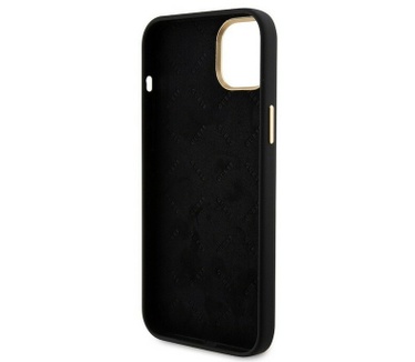 Guess 4G Silicone Back Case - Apple iPhone 15 (6.1") - Zwart Zwart