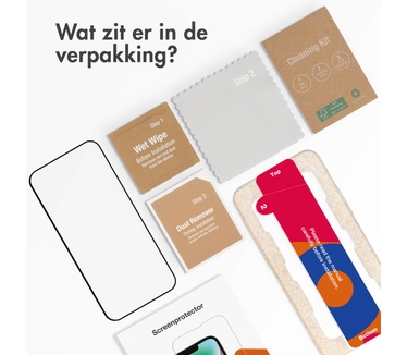 Accezz Gehard glas Full Cover screenprotector met bio applicator