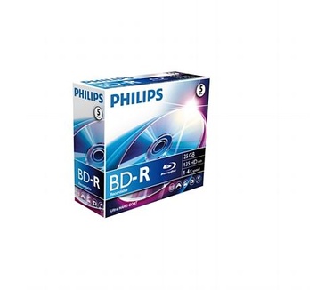 Philips Philips BD-R 25GB 4x 5 stuks (Jewelcase)