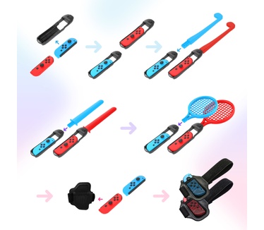 Oniverse Pack de 12 accessoires pour Nintendo Switch
