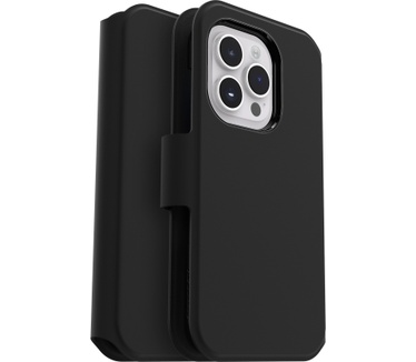Otterbox OtterBox Strada Via Case voor iPhone 14 Pro Max, Schokbestendig, Valbestendig, Slank, Soft Touch Beschermende Folio Case met Kaarthouder, 2x Getest volgens Militaire Standaard, Zwart