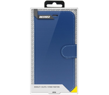 Accezz Wallet Softcase Booktype (IPhone 12 Mini) Blauw