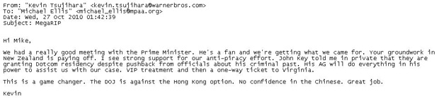 E-mail over MegaUpload