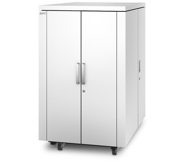 APC NetShelter CX 24U Geluiddempende 'Server Room in a Box', Shock Packaging, Wit