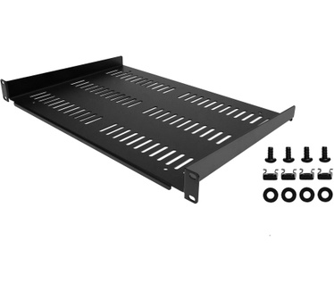 Startech.com 1U Rack Shelf - Universele Geventileerde 19 inch Server Rack Plank/Lade voor AV/Data/Netwerk Apparatuur – Cantilever/Uitkragende Ligger – Duurzaam Ontwerp – Max. 25kg - Diepte 30 cm (12”)