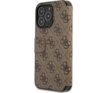 Guess 4G Metal Logo Book Case - iPhone 13 Pro Max (6.7") - Bruin Bruin