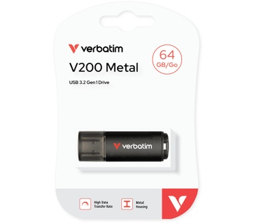 Verbatim Verbatim V200 Metal USB Drive 64GB