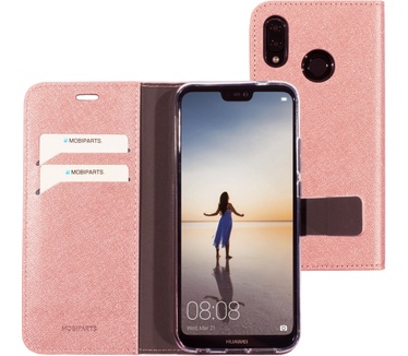 Mobiparts Saffiano Wallet Case Huawei P20 Lite Pink