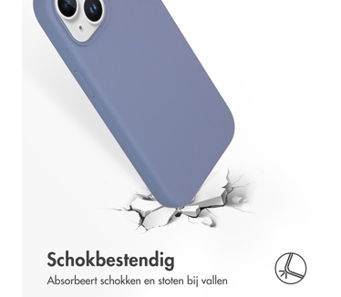 Accezz Liquid Silicone Backcover met MagSafe iPhone 15 - Lavender Grey