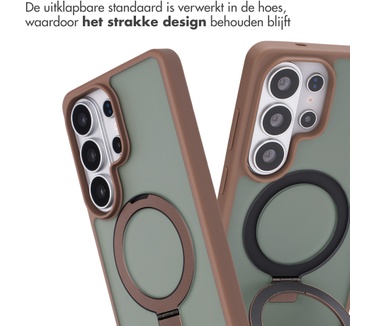 Accezz Ring Stand Backcover met MagSafe Samsung Galaxy S26 Ultra - Bruin
