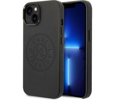 Karl Lagerfeld Perforated Logo Back Case - iPhone 14 Plus - Zwart Zwart