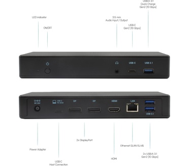 iTEC USB-C/Thunderbolt 3 Triple Display Docking Station + Power Delivery 85W