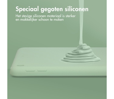 Accezz Liquid Silicone Backcover iPad 10.2 (2019 / 2020 / 2021) - Lichtgroen