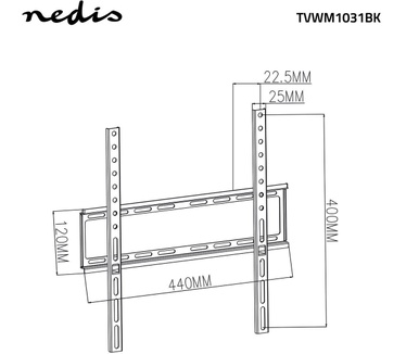 Nedis TVWM1031BK