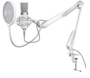 SilentiumPC Mic SPC Gear SM950T Streaming MicUSB Onyx White