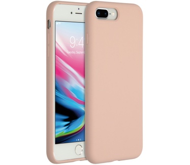 Accezz Liquid Silicone Backcover iPhone 8 Plus / 7 Plus - Pink Sand (iPhone 8 Plus, iPhone 7 Plus) Roze
