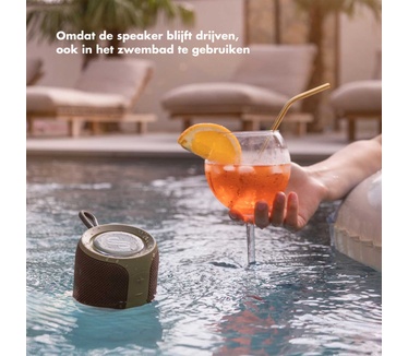 Selencia AquaPlay Bluetooth Speaker - Draadloze speaker - Waterproof - Army Green