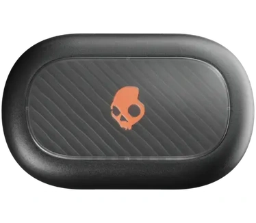 Skullcandy Push ANC Active – Draadloze in-ear oordopjes met een accuduur van 58 uur, draadloos opladen, microfoon, ondersteuning voor iPhone/Android- en Bluetooth-apparaten – True Black/Orange