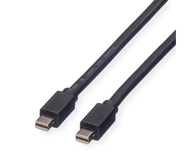 Secomp DisplayPort kabel, Mini DP M - Mini DP M 2,0m Zwart