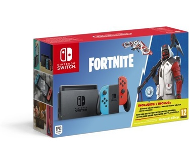 Nintendo Switch (Neon Blauw, Neon Rood) + Fortnite