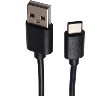 V7 USB2.0A to USB-C Cable 2m Black Zwart
