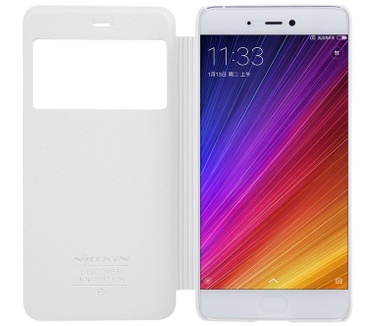 Nillkin New Sparkle S-View Book Case voor Xiaomi Mi5S - Wit