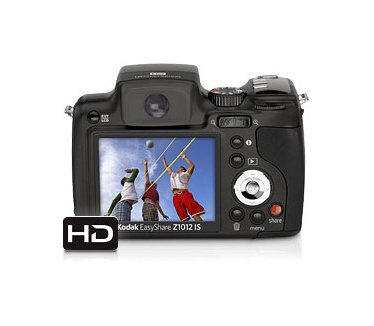 Kodak Easyshare Z1012 IS Zwart (Achterkant)