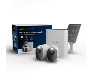 Arlo Arlo Ultra 3 4K-beveiligingscamera, set met 2 camera's en zonnepaneel