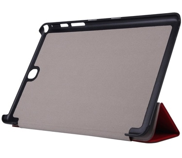 Merkloos Samsung Galaxy Tab A 9.7 Tri-Fold Leather Case Rood